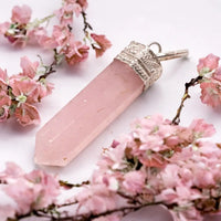 Rose Quartz Pencil Pendant