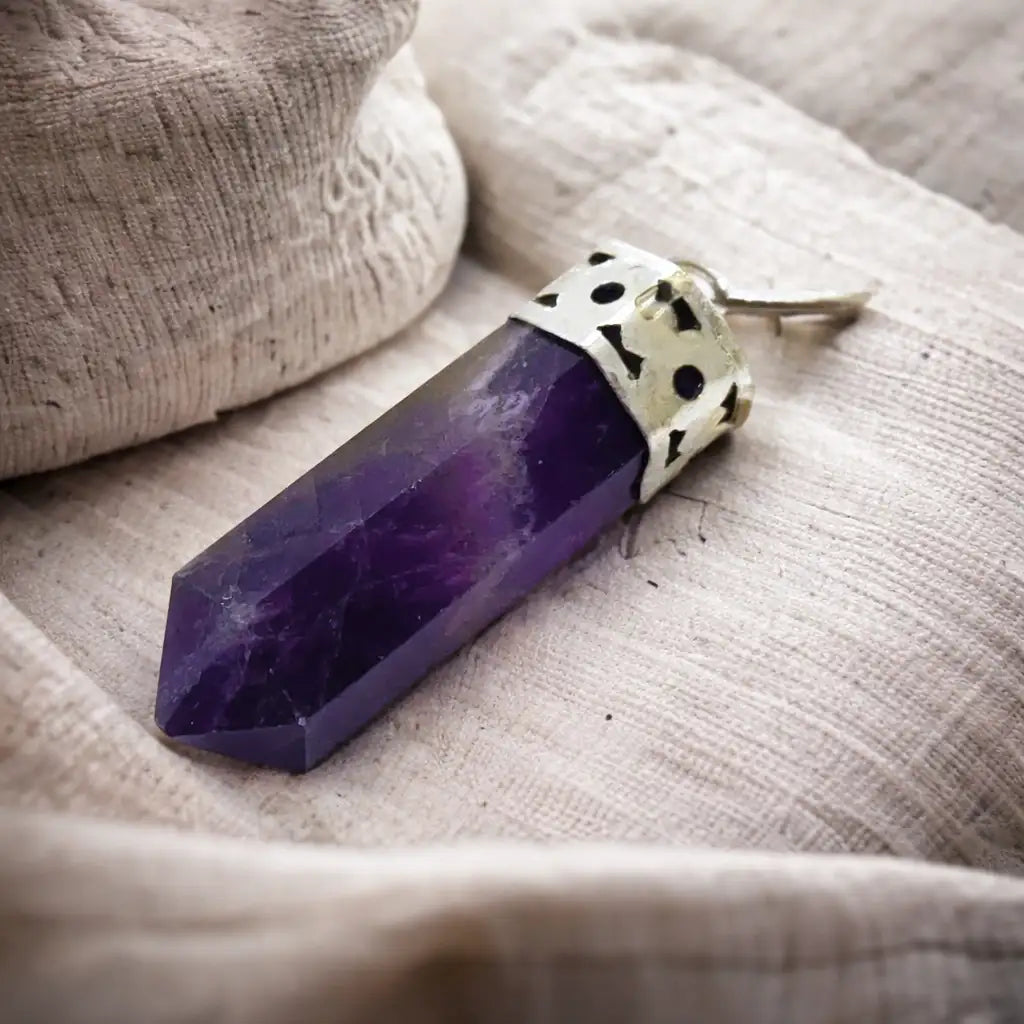 Amethyst Pencil Pendant