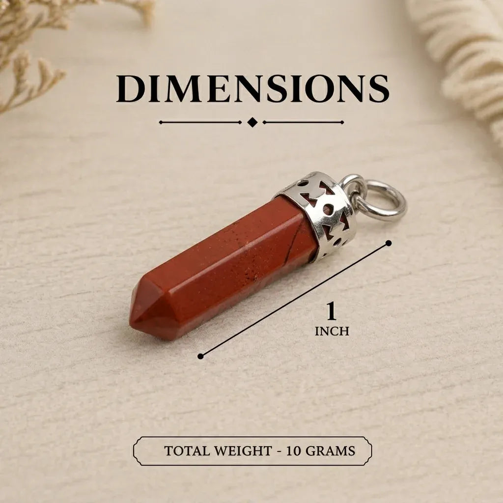 Red Jasper Pencil Pendant
