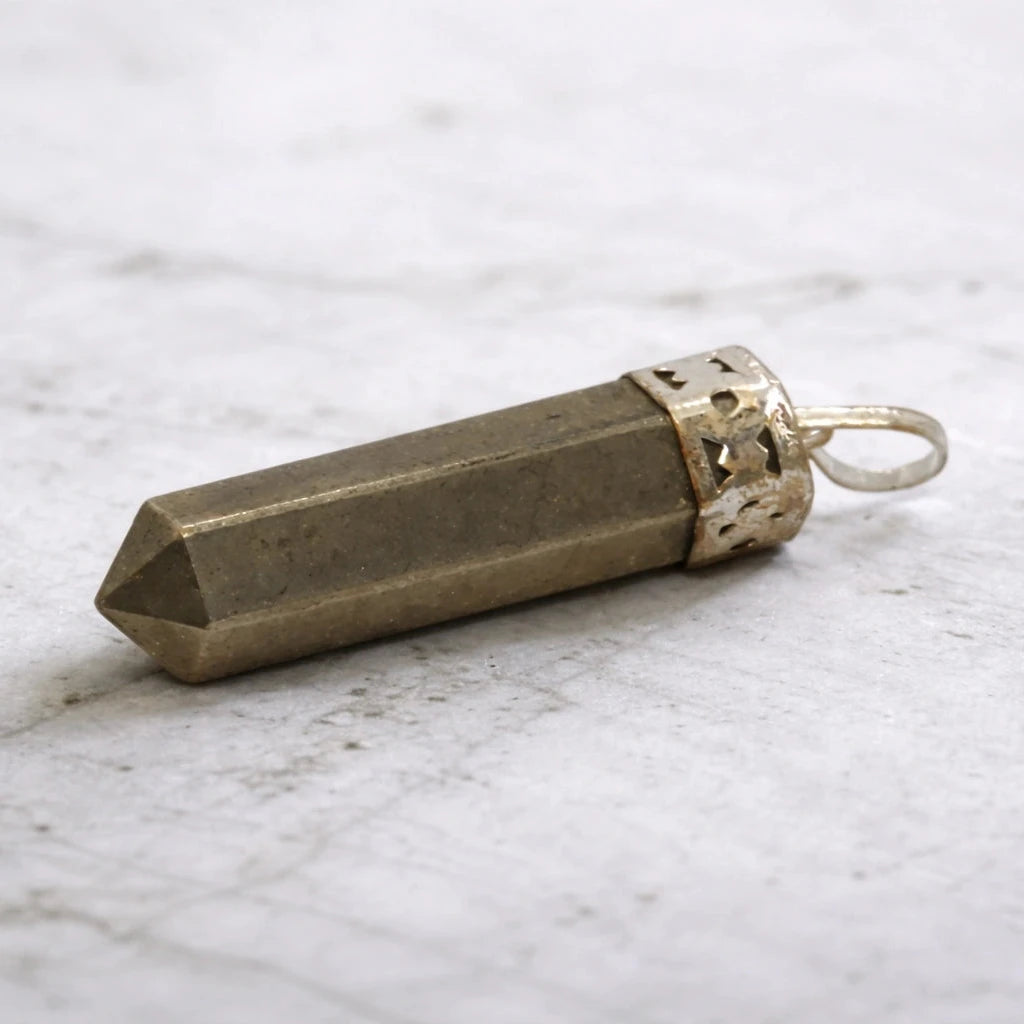 Pyrite Pencil Pendant
