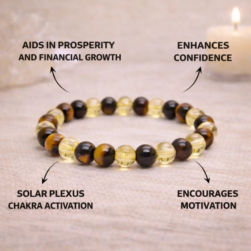 Tiger's Eye and Citrine Bracelet