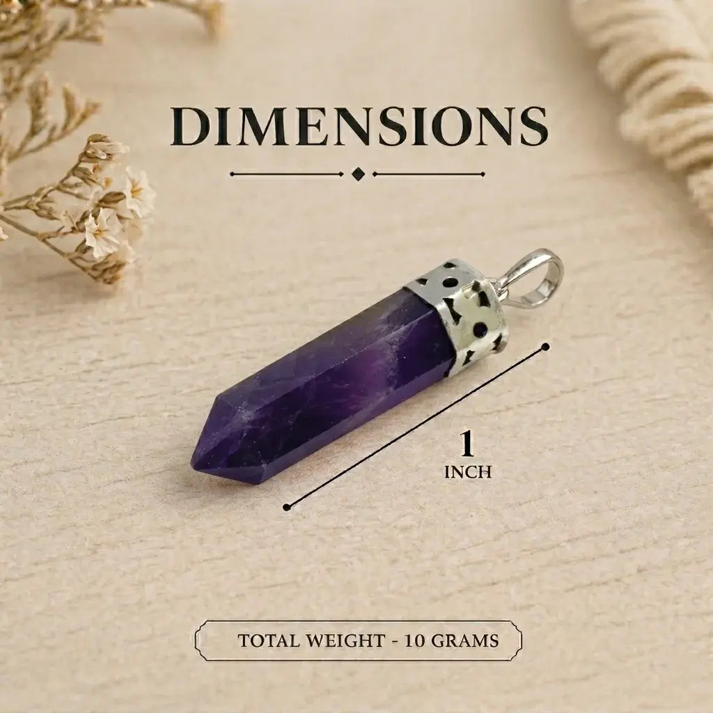 Amethyst Pencil Pendant