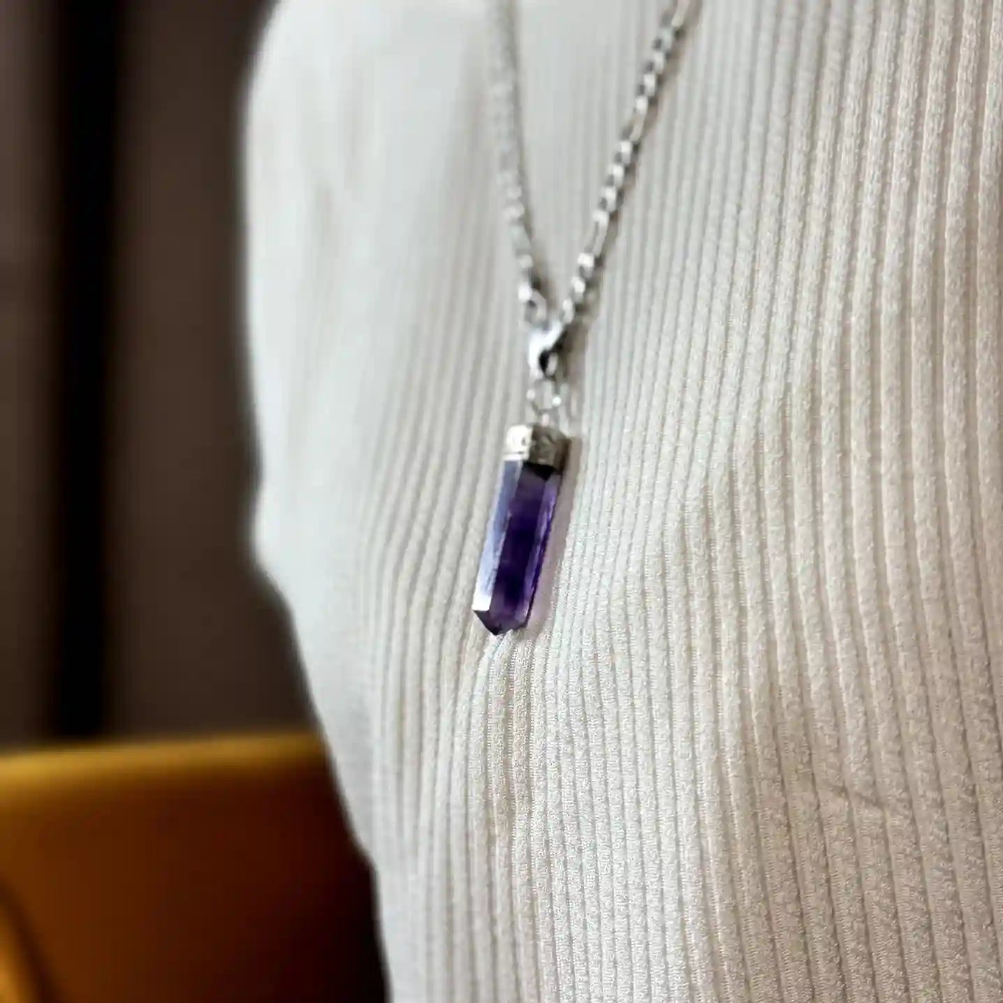 Amethyst Pencil Pendant