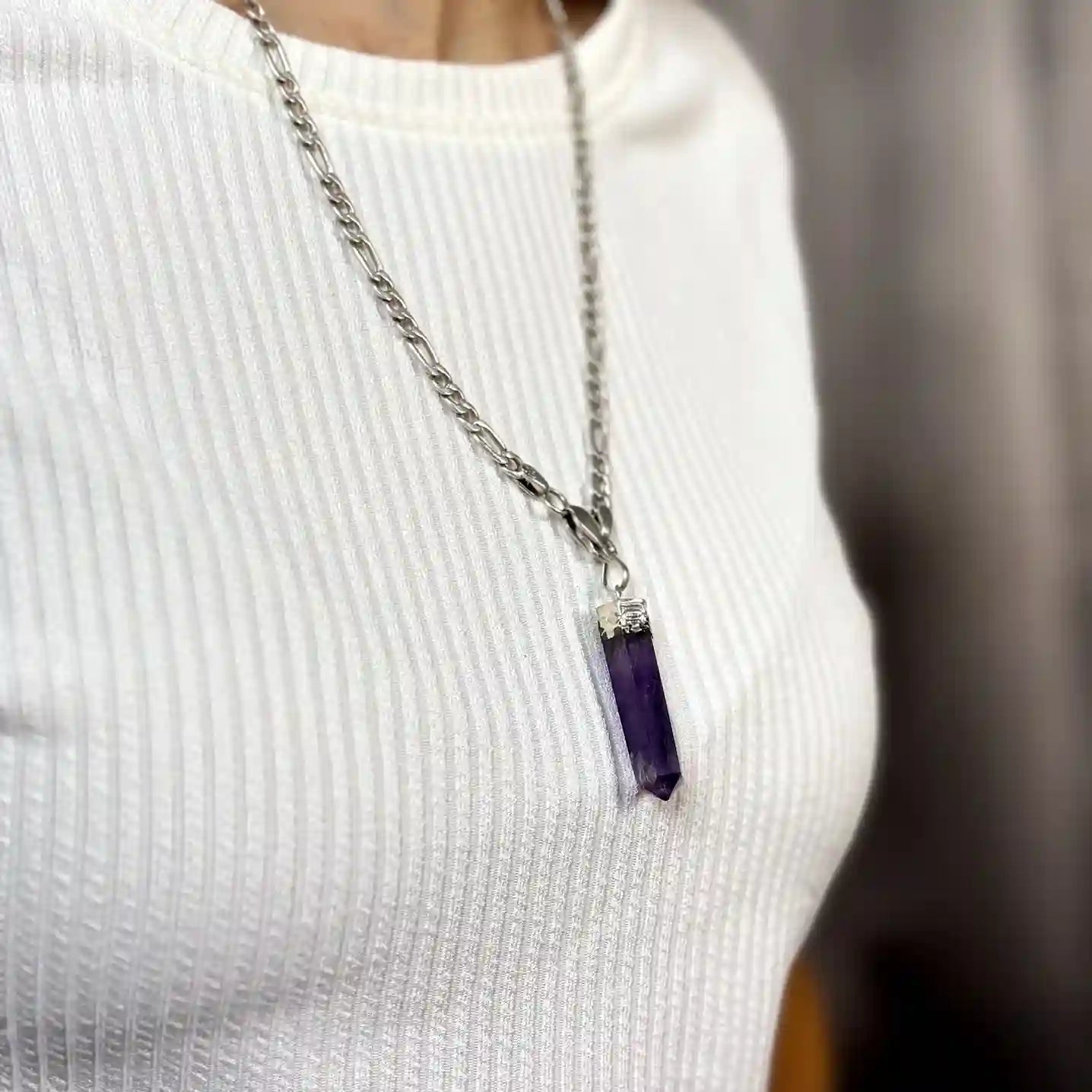 Amethyst Pencil Pendant