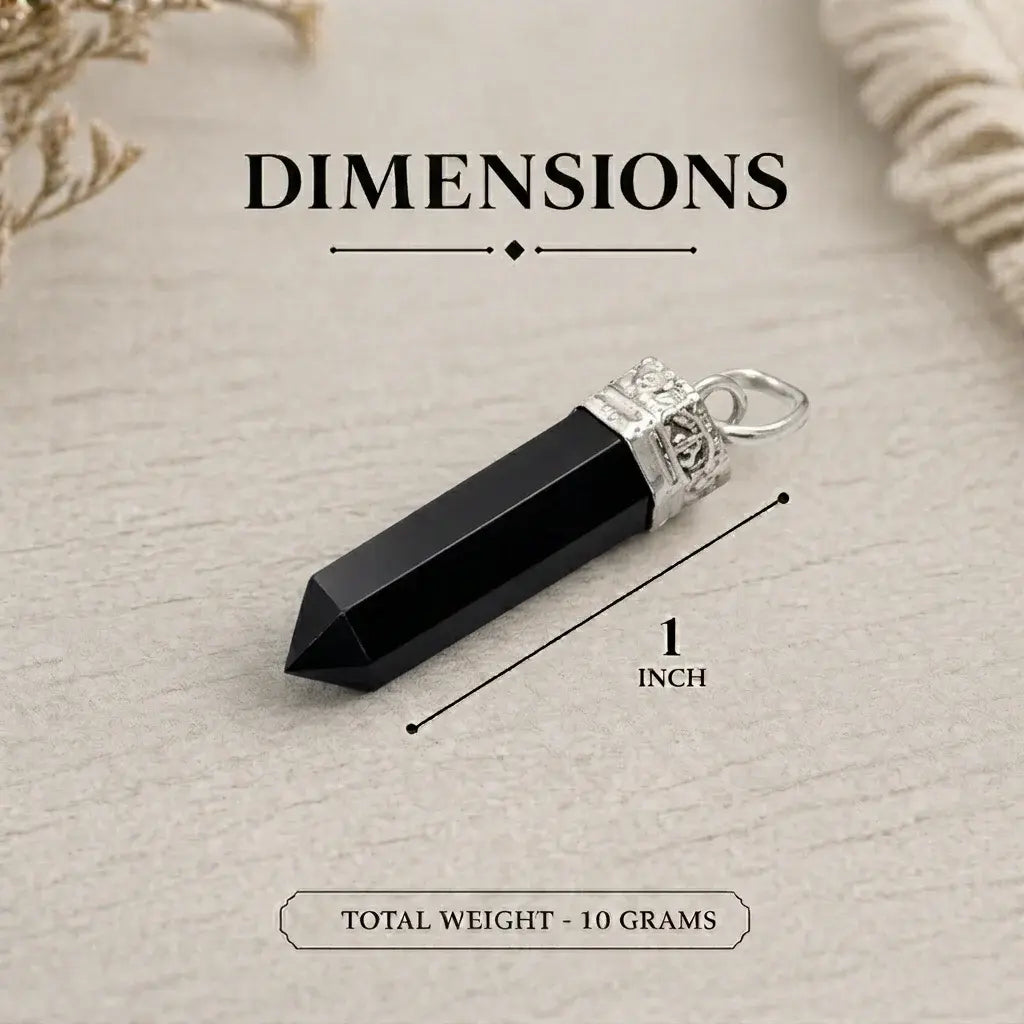 Black Obsidian Pencil Pendant