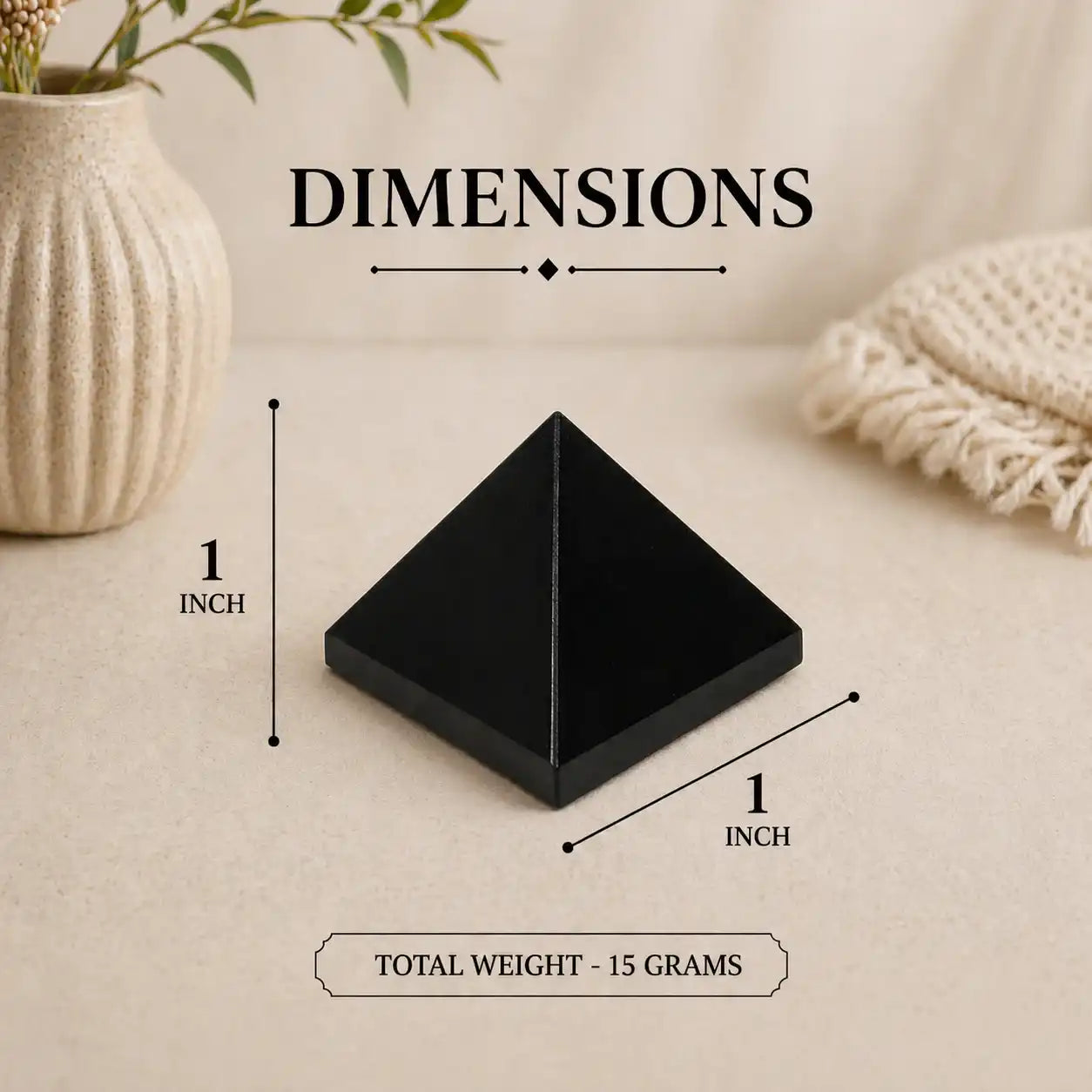 Black Obsidian Pyramid