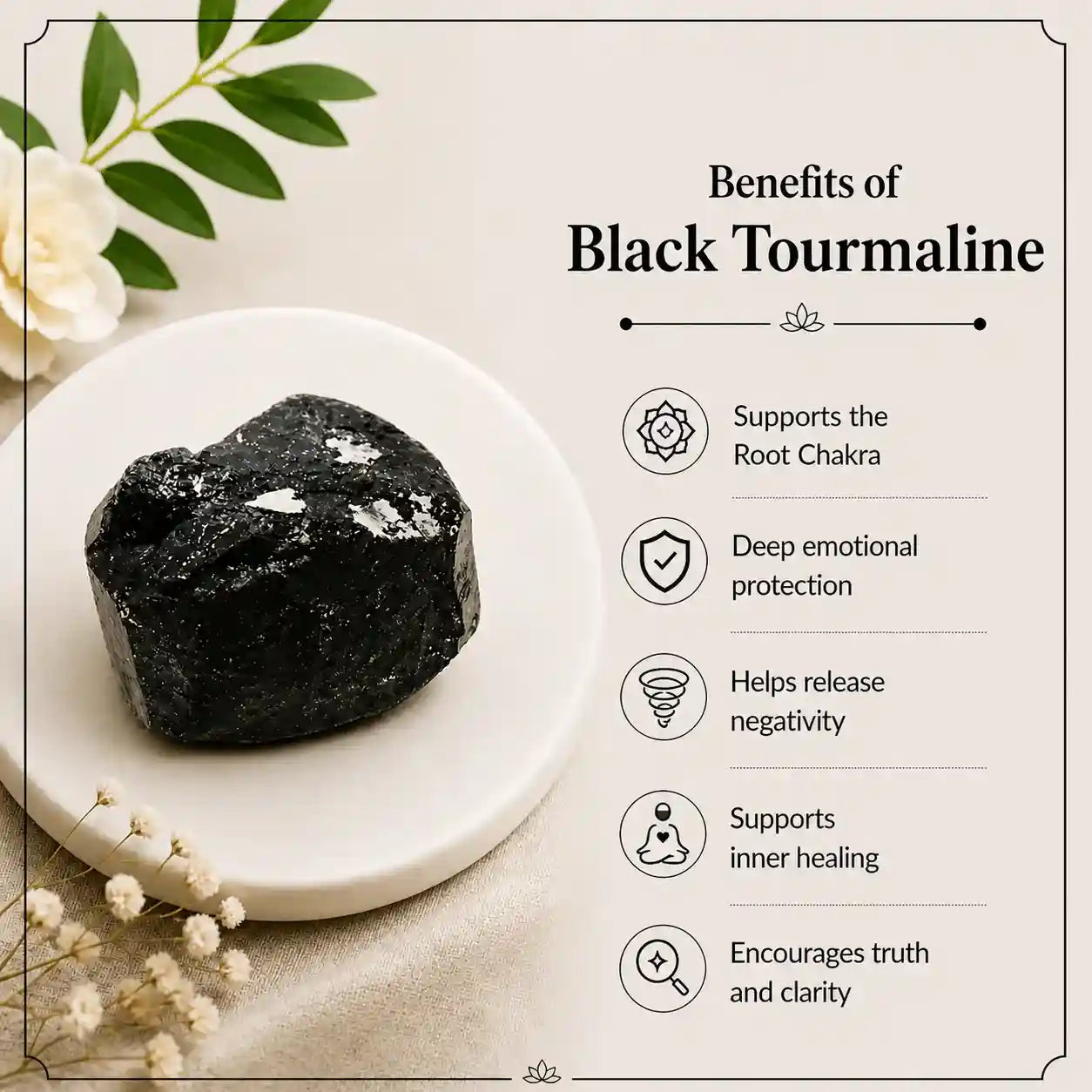 Black Tourmaline Raw Stone