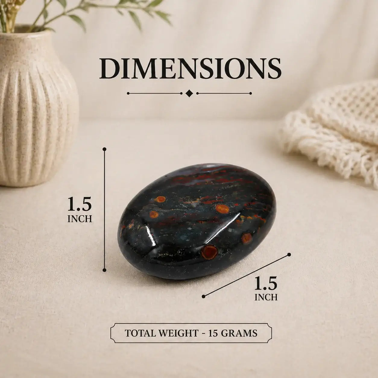 Bloodstone Tumbled Stone