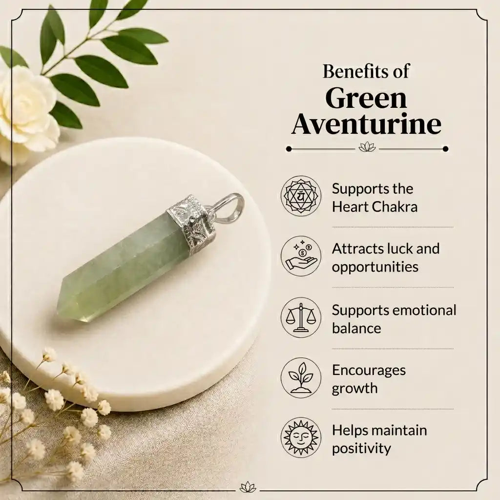 Green Aventurine Pencil Pendant