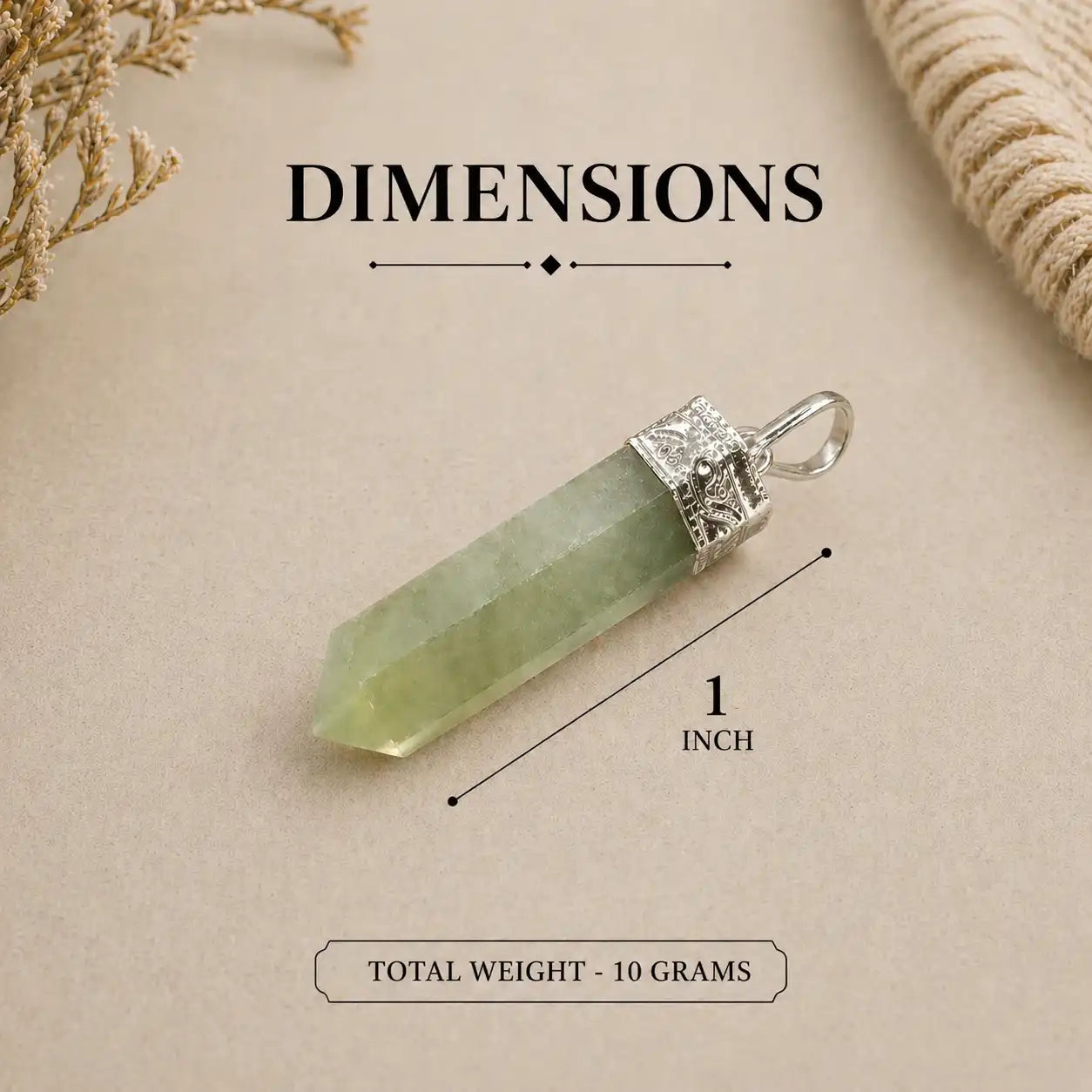 Green Aventurine Pencil Pendant