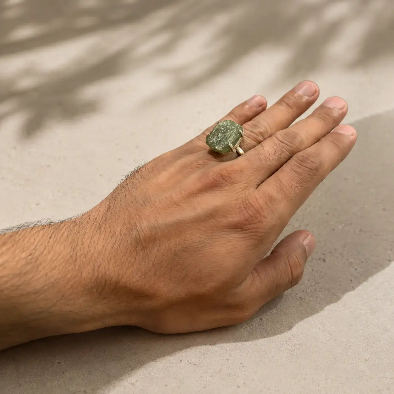 Raw Green Aventurine Ring
