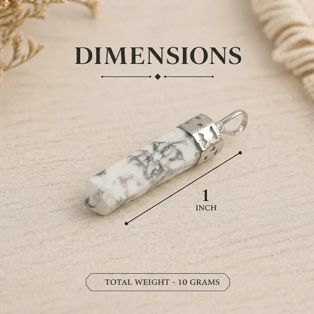 Howlite Pencil Pendant