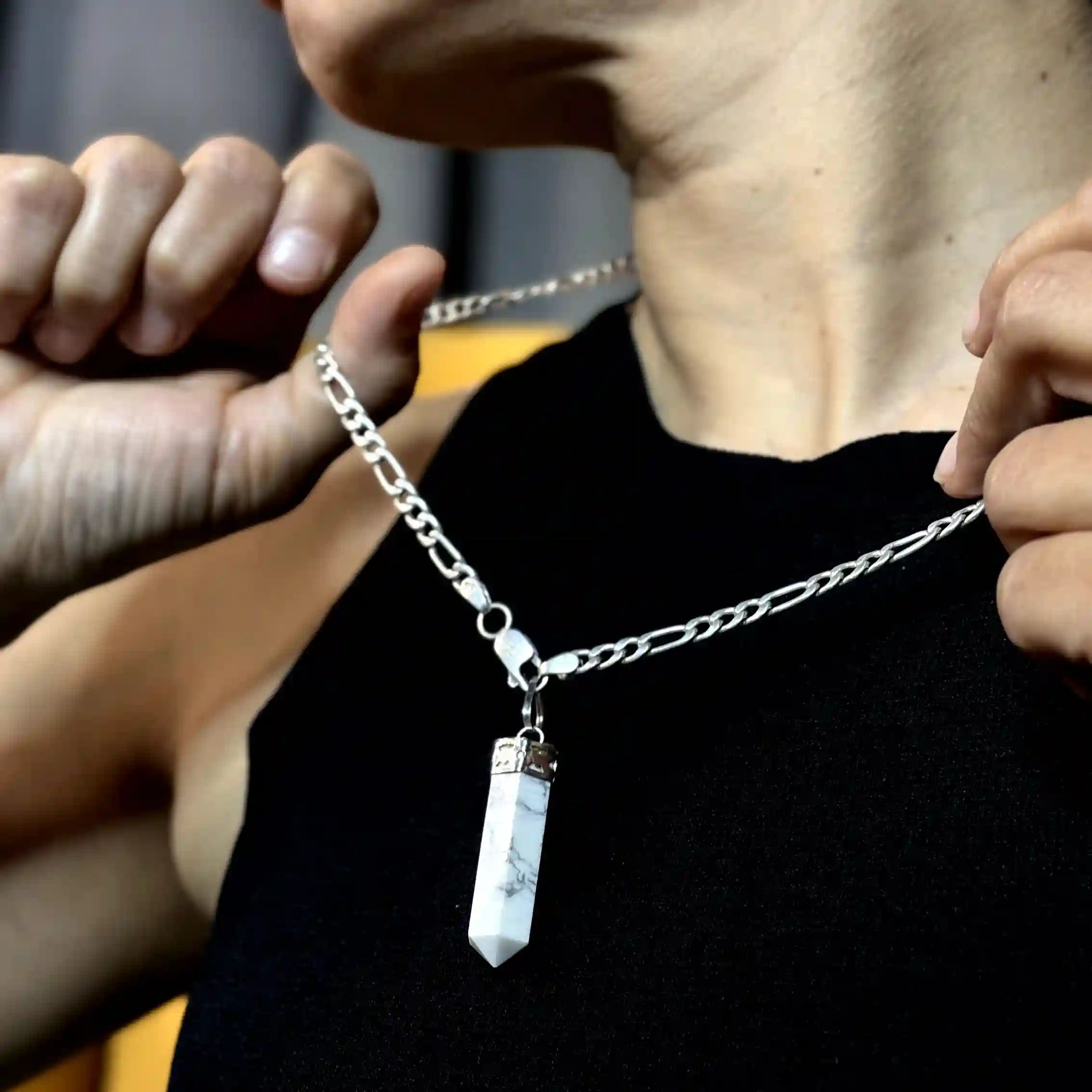 Howlite Pencil Pendant