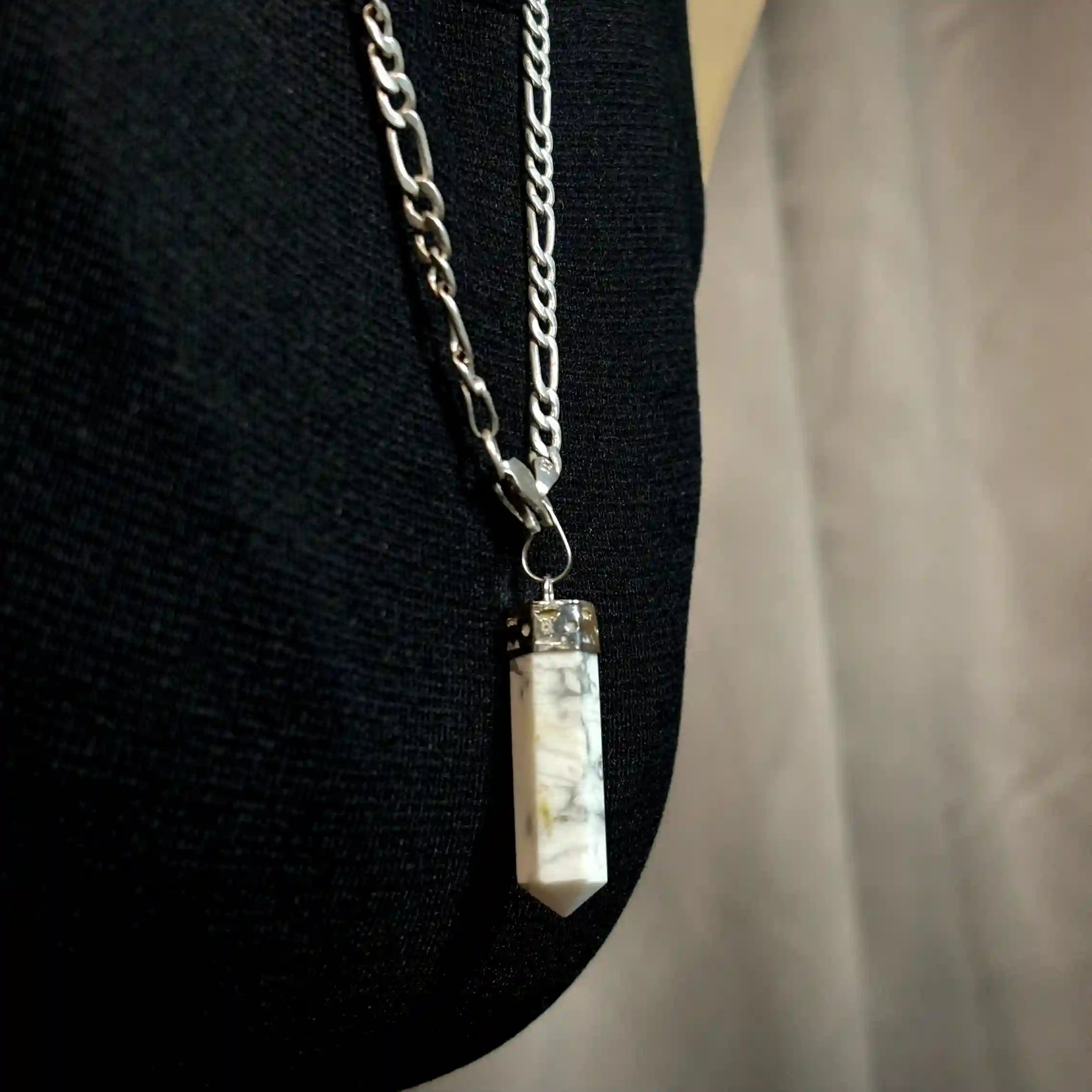Howlite Pencil Pendant