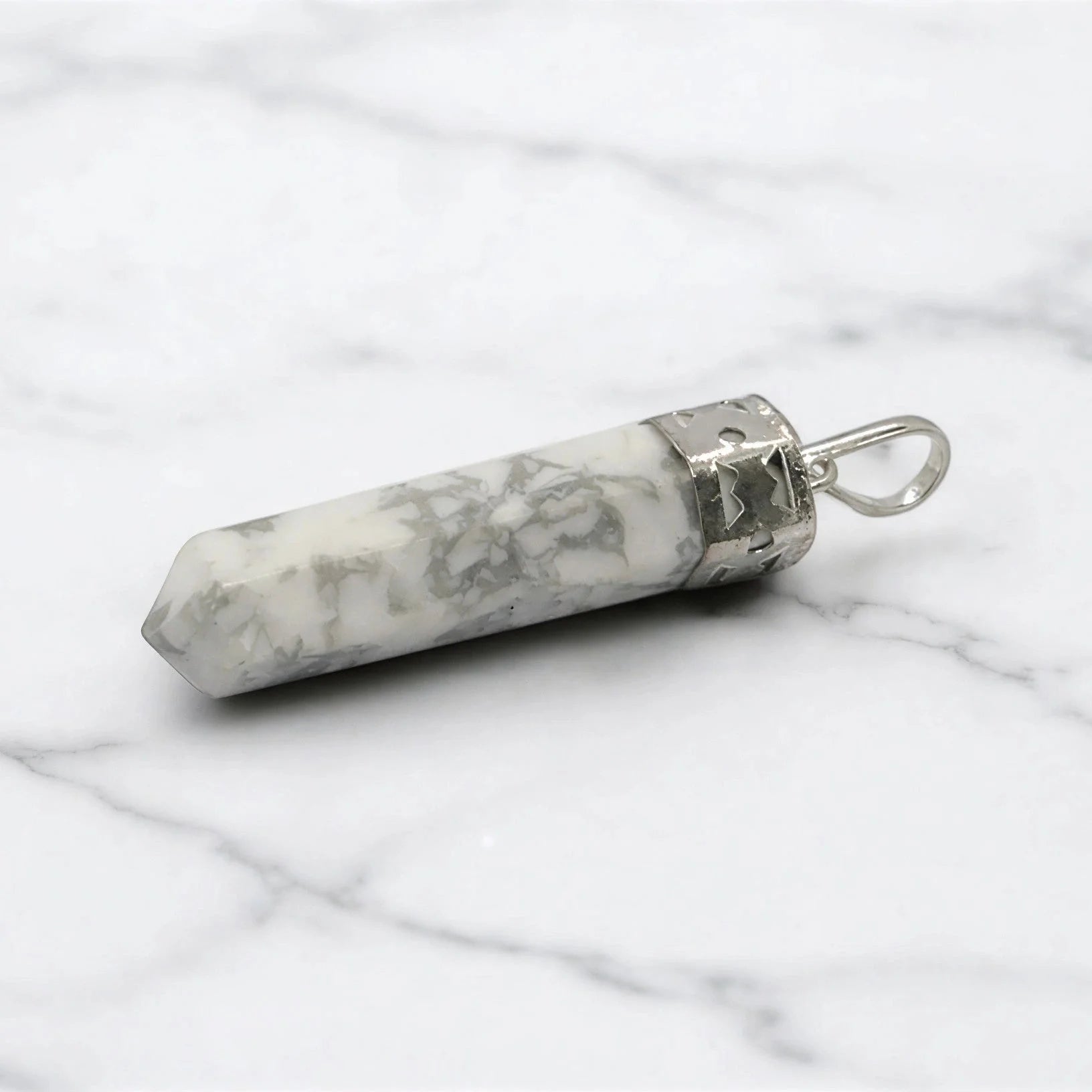 Howlite Pencil Pendant