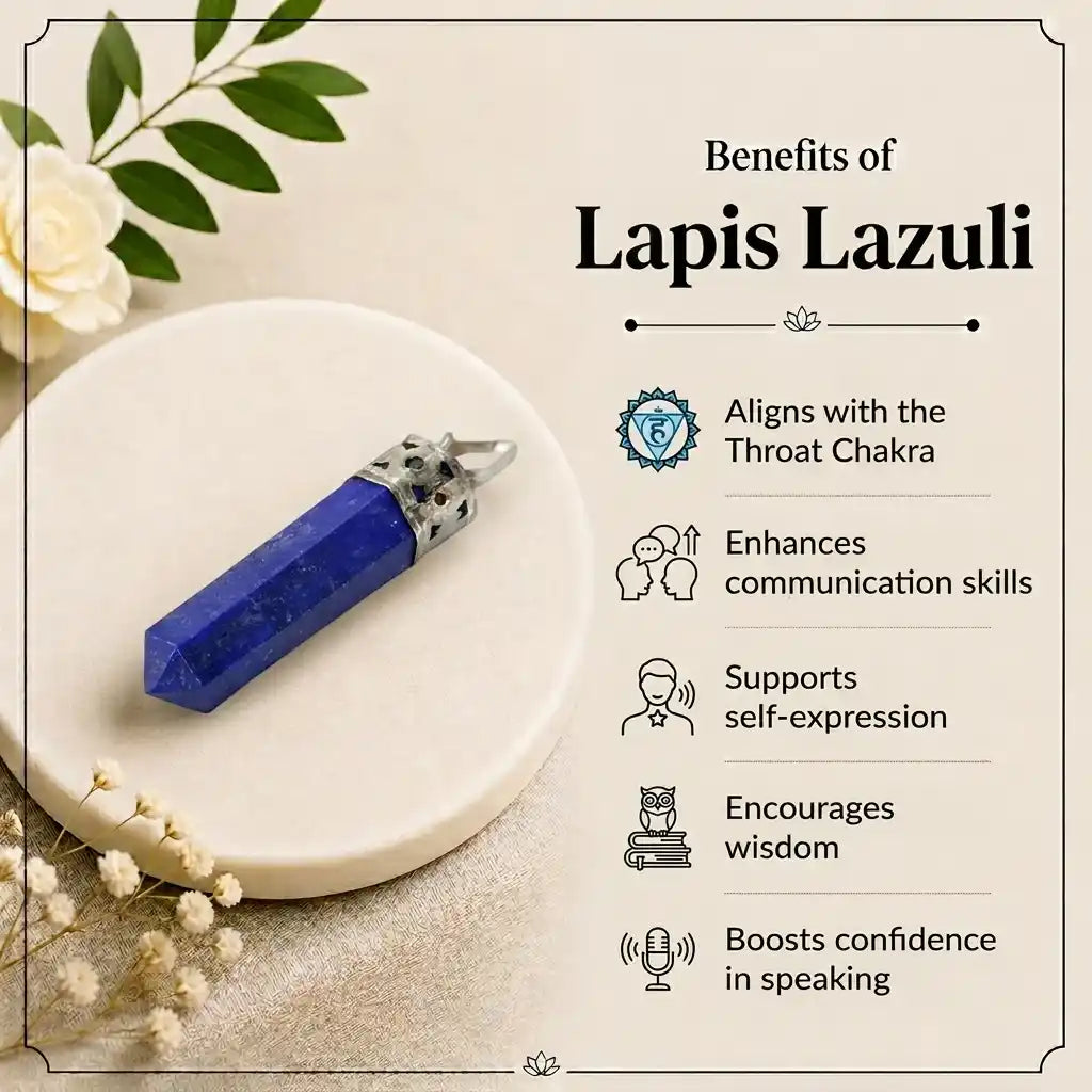 Lapis Lazuli Pencil Pendant