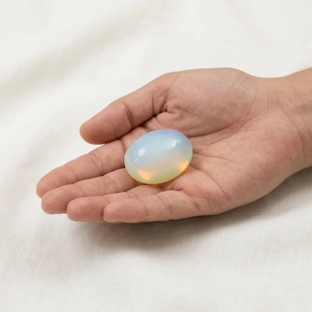 Opal Stone Held in Hand