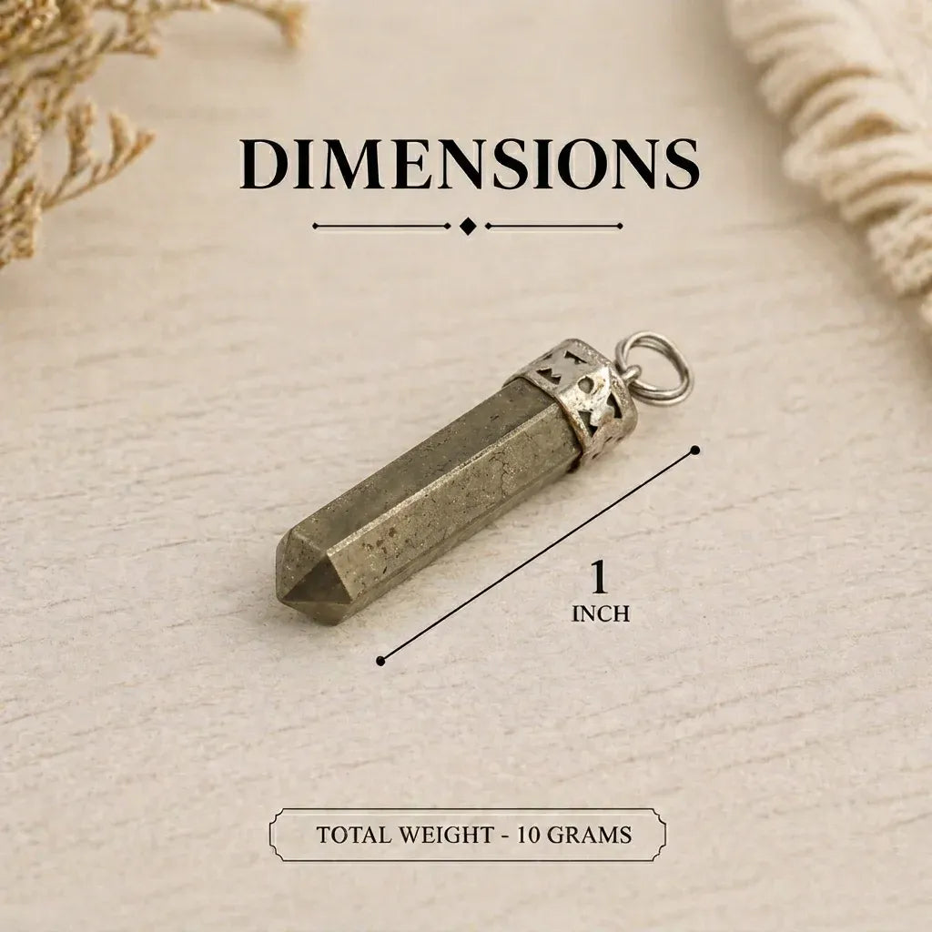Pyrite Pencil Pendant