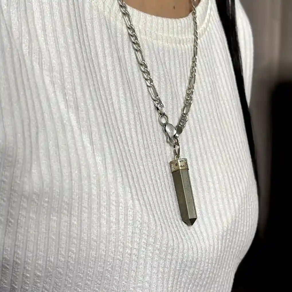 Pyrite Pencil Pendant