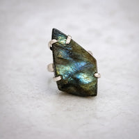 Raw Labradorite Ring by DiVine Healings