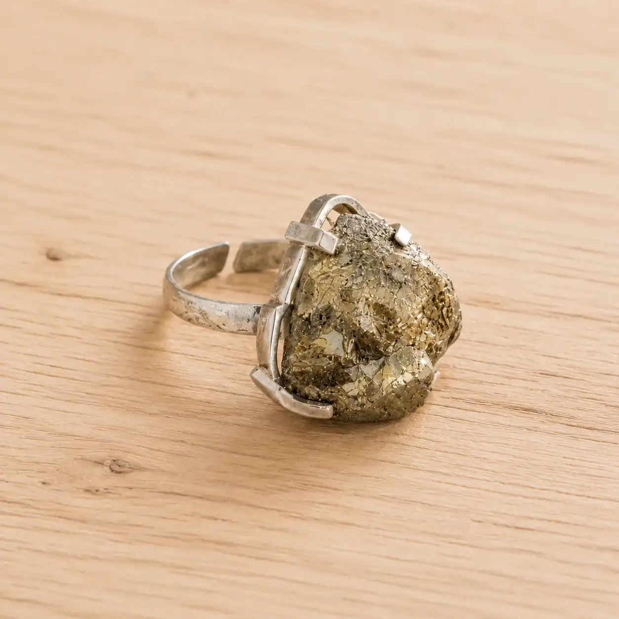 Raw Pyrite Ring