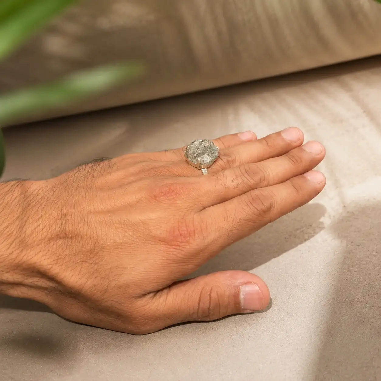Raw Pyrite Ring