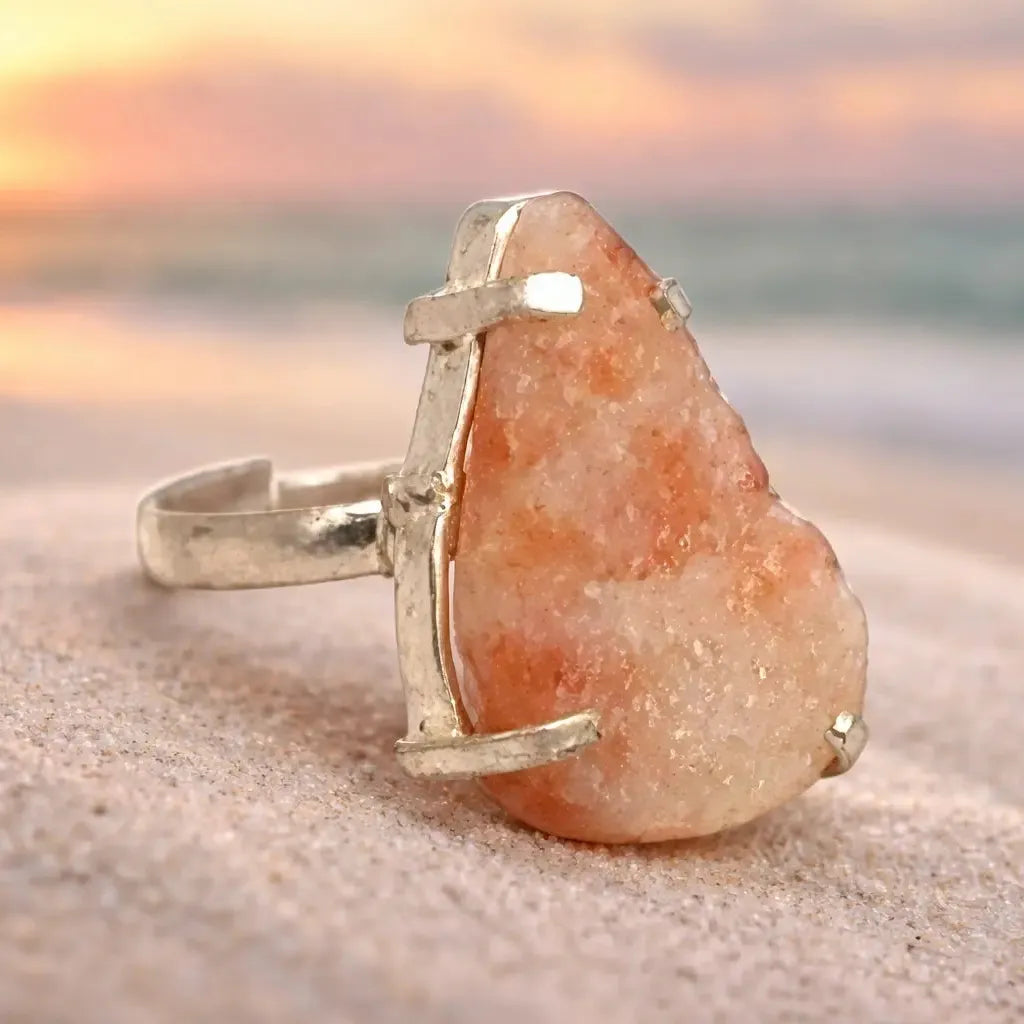 Raw Sunstone Ring by DiVine Healings