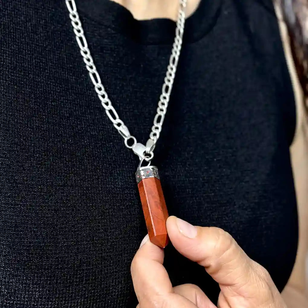 Red Jasper Pencil Pendant
