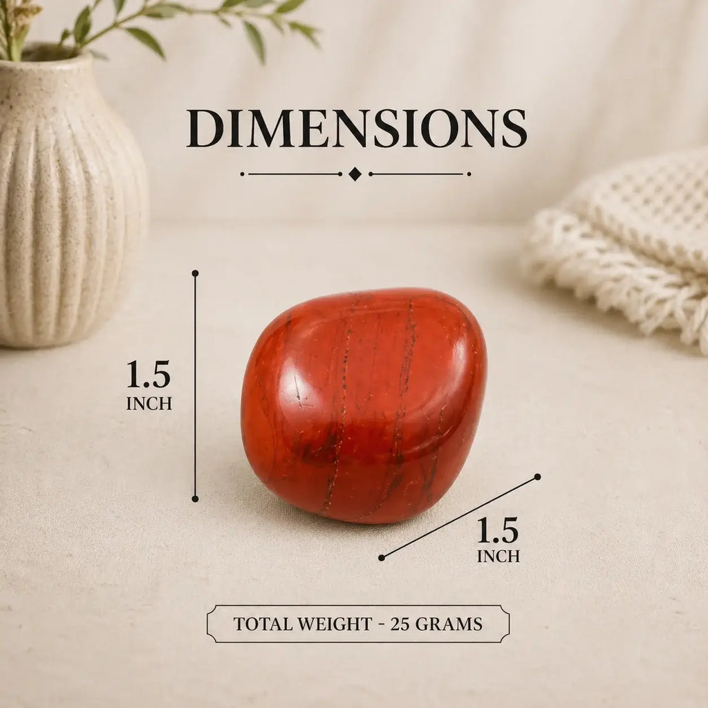 Dimensions of Red Jasper Stone