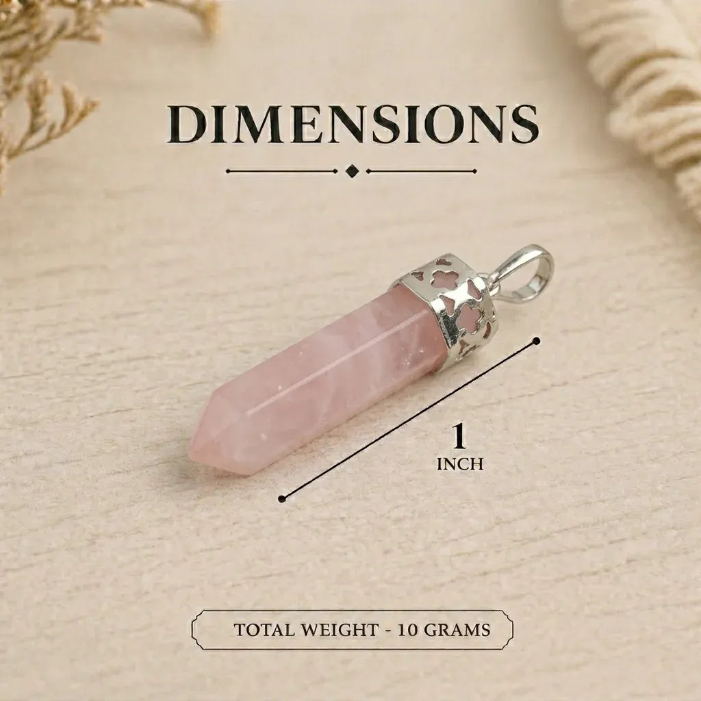 Rose Quartz Pencil Pendant