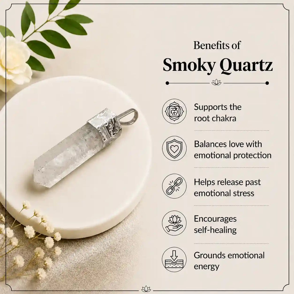 Benefits of Smoky Quartz Pencil Pendant