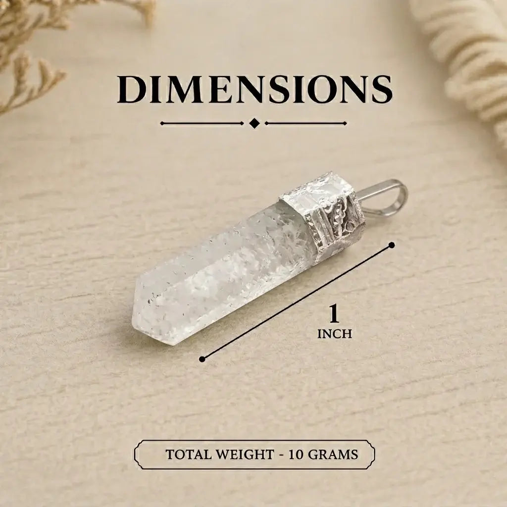 Dimensions of Smoky Quartz Pencil Pendant