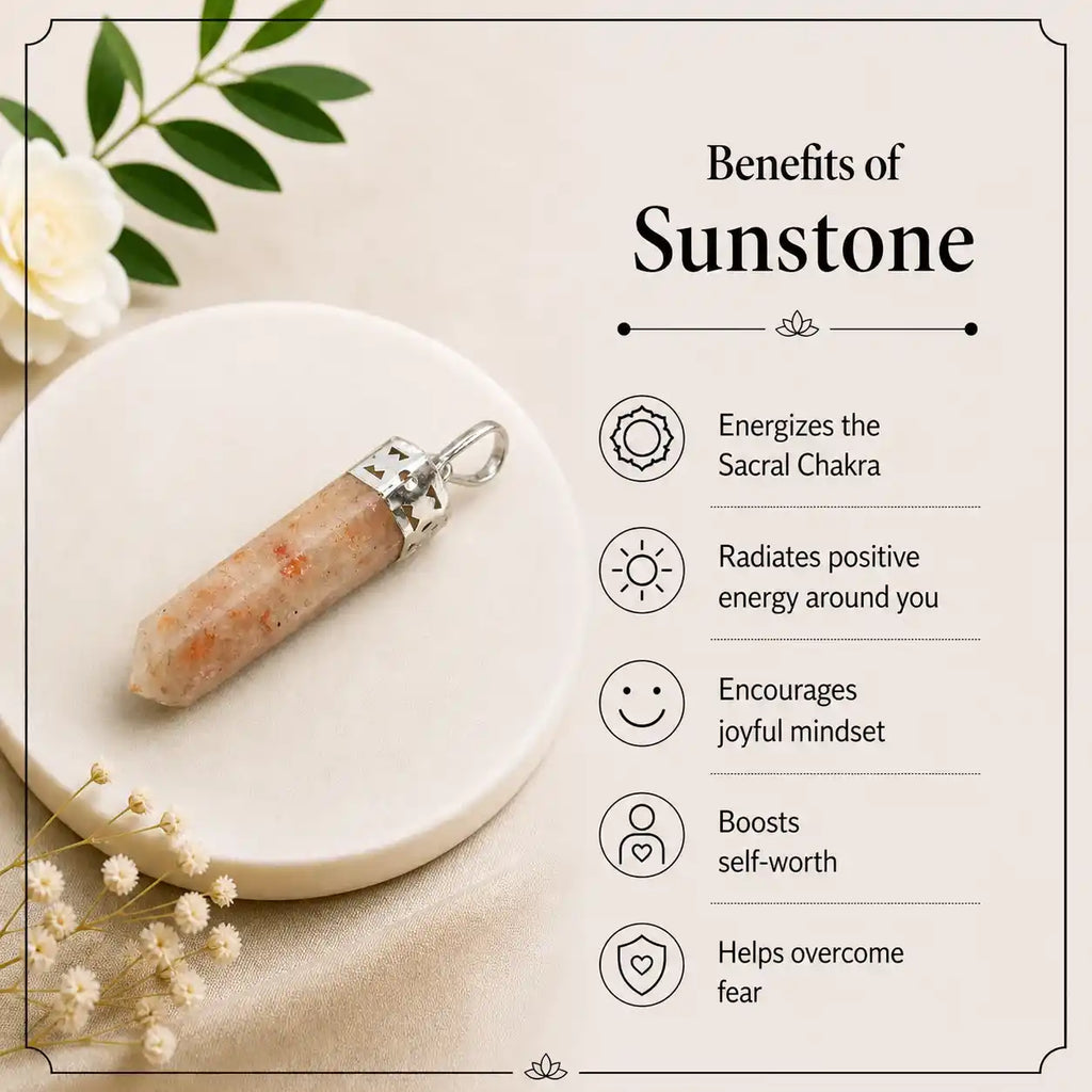 Sunstone Pencil Pendant