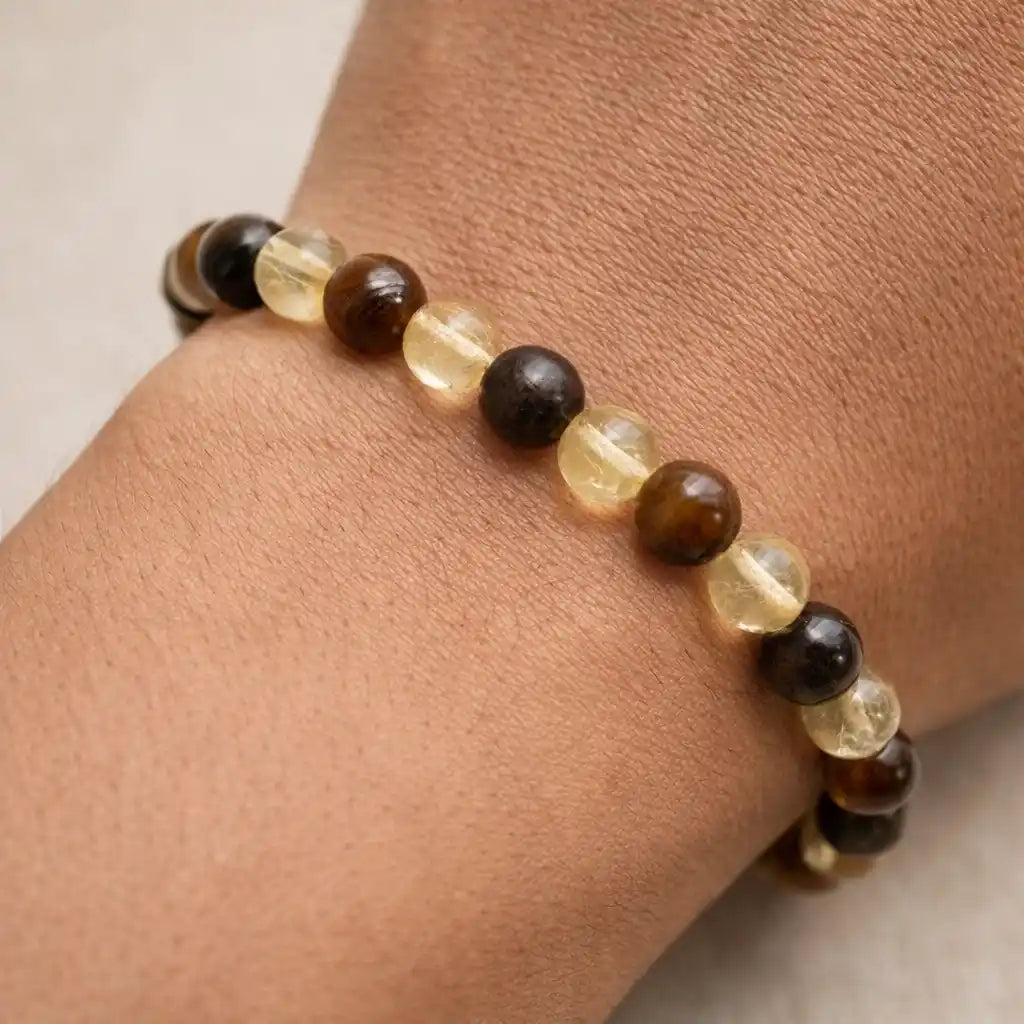 Tiger's Eye and Citrine Bracelet