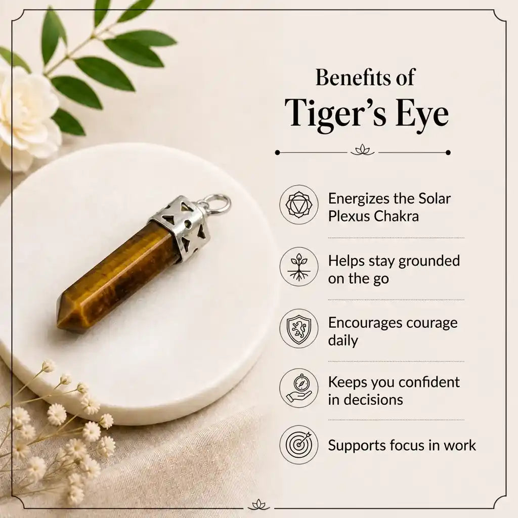 Tiger's Eye Pencil Pendant
