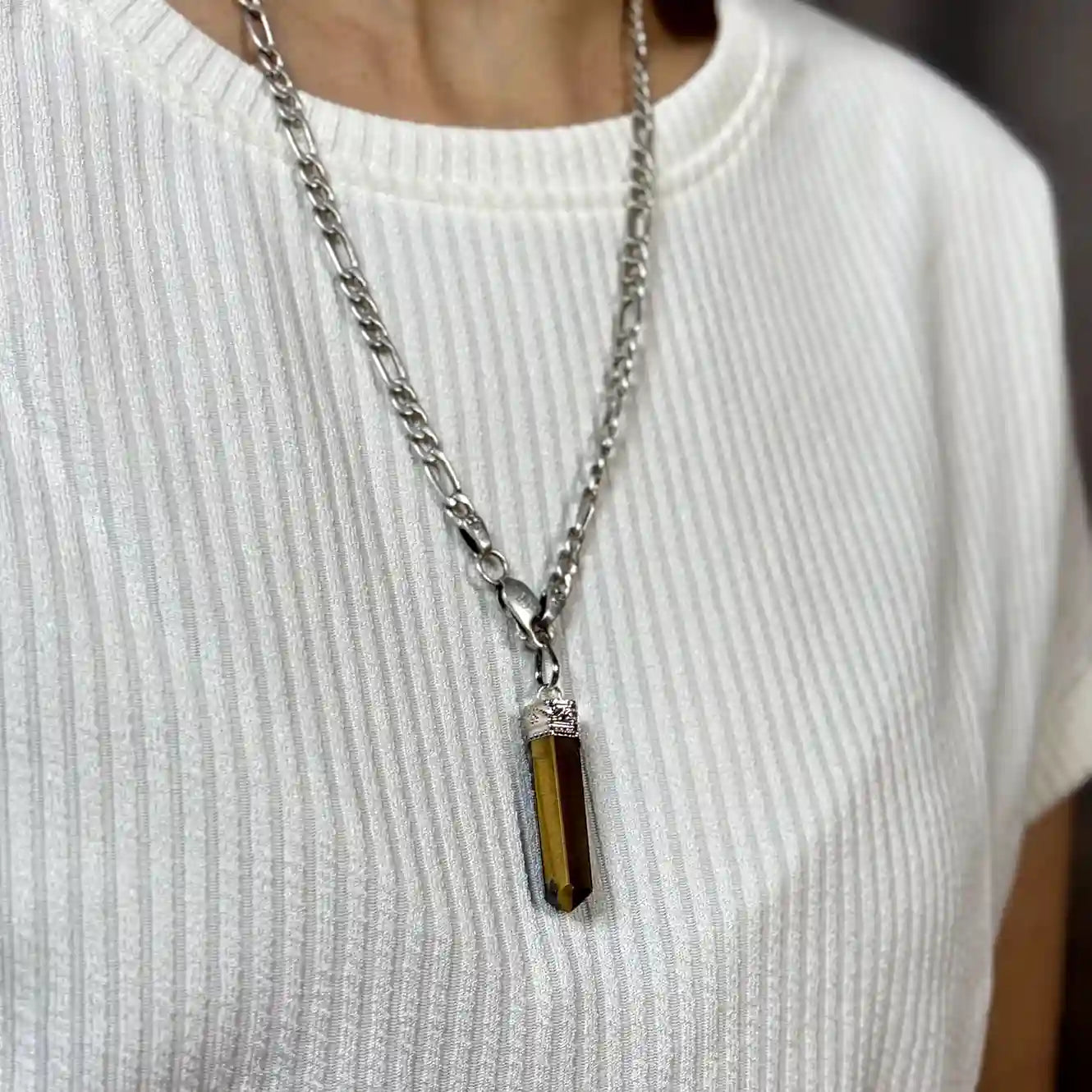 Tiger's Eye Pencil Pendant