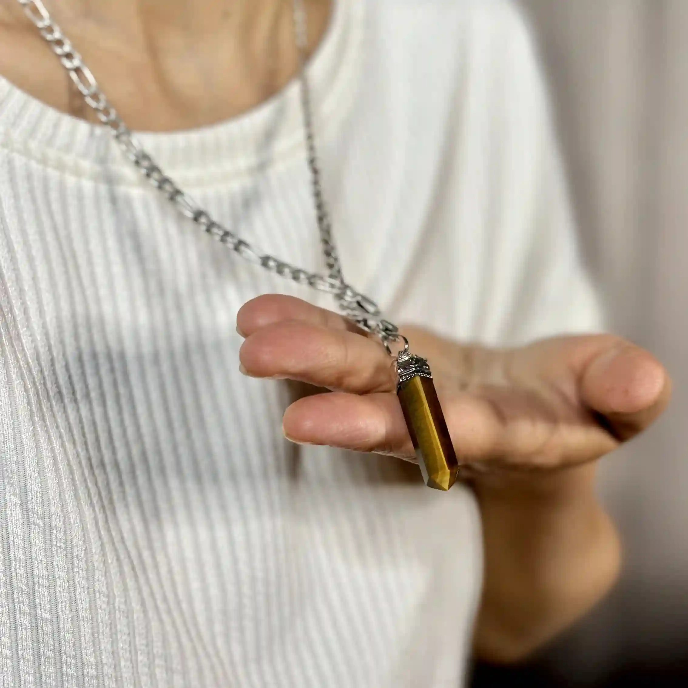 Tiger's Eye Pencil Pendant