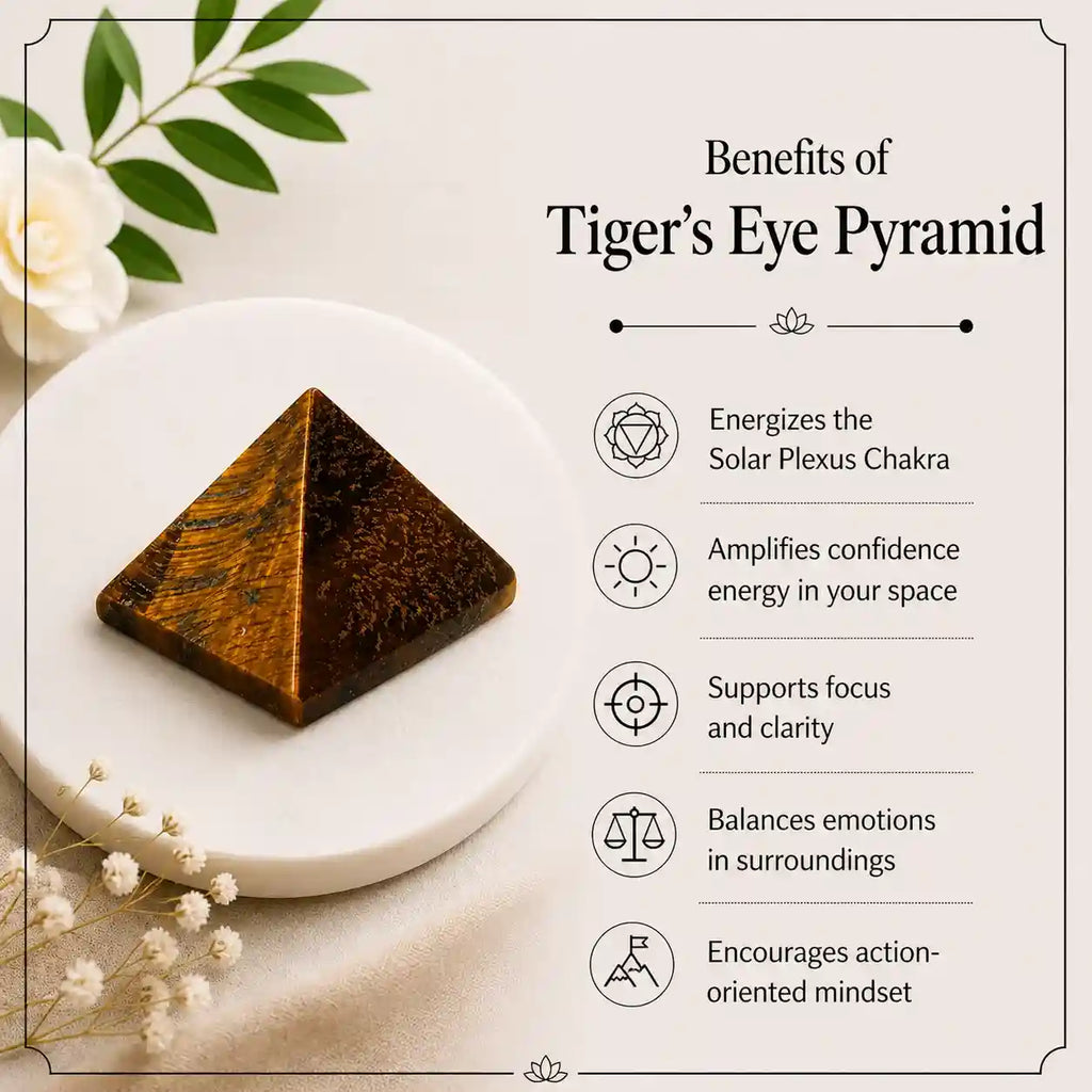 Tiger's Eye Pyramid