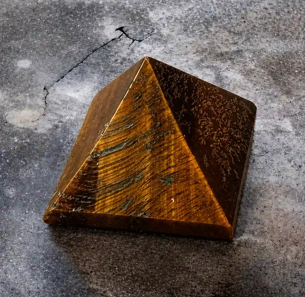 Tiger's Eye Pyramid