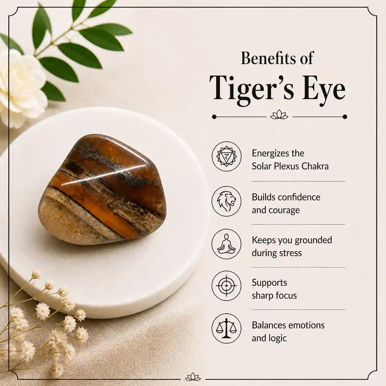 Tiger's Eye Tumbled Stone