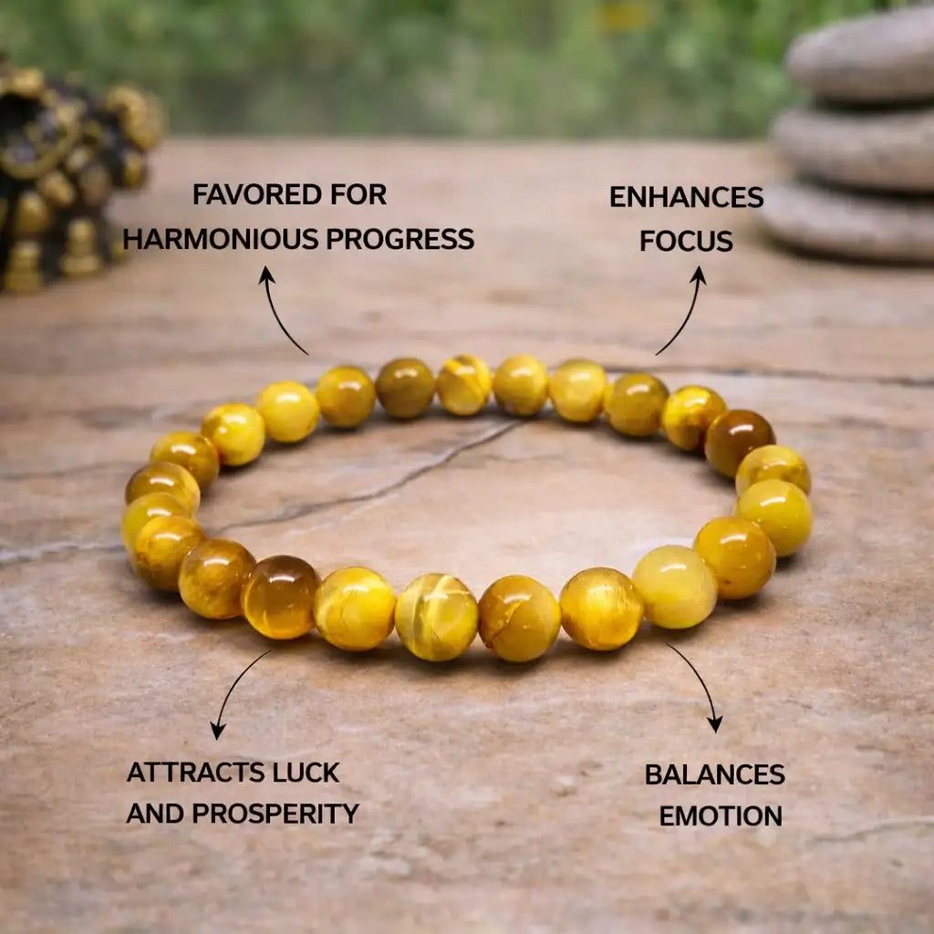 Yellow Cats Eye Bracelet