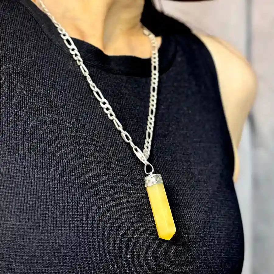 Yellow Aventurine Pencil Pendant